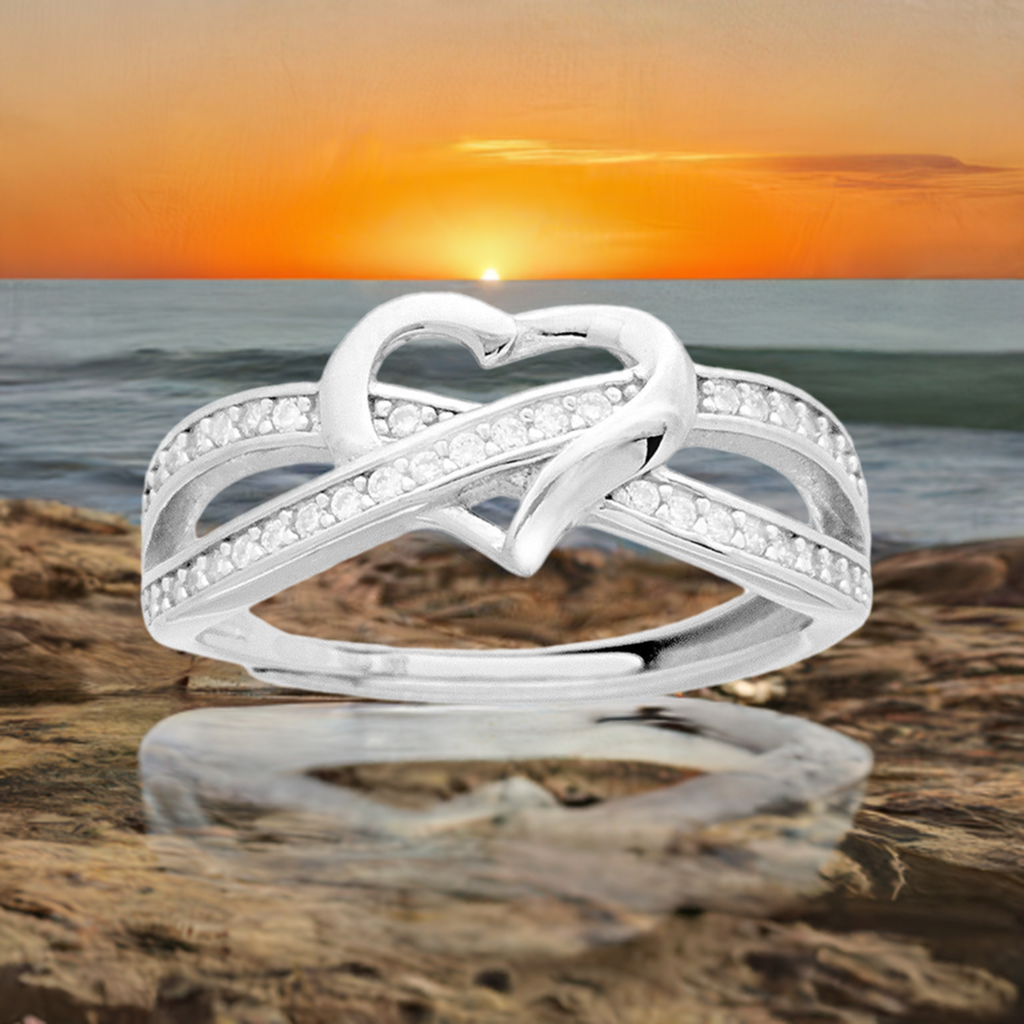 Anello Cuore Incrociato