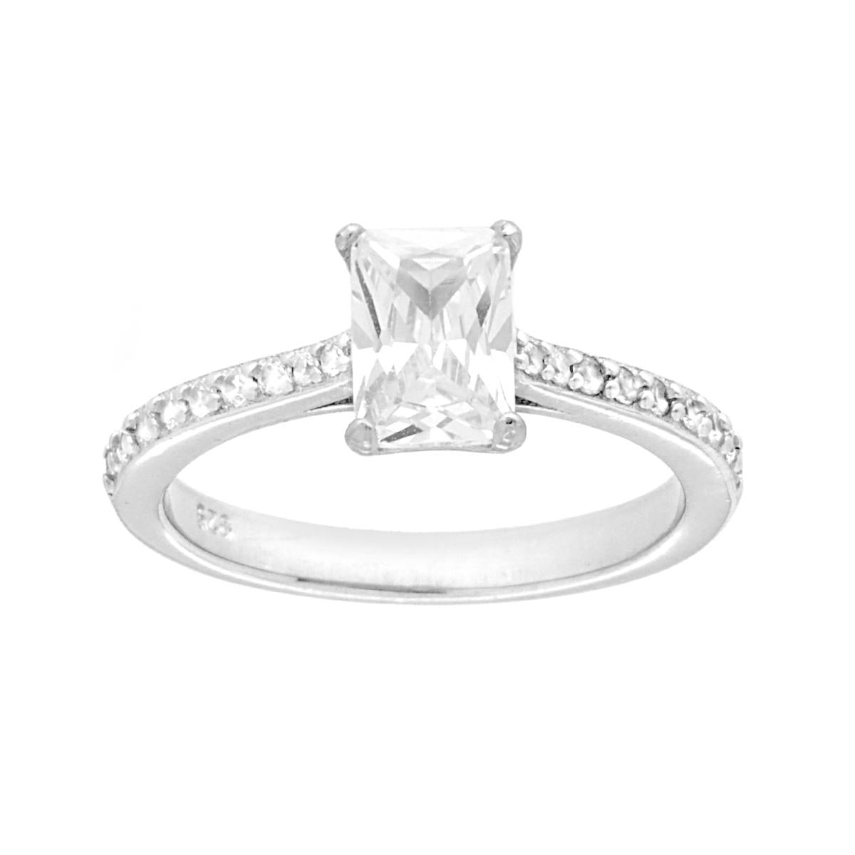 Anello Solitario Zirconia Bianco