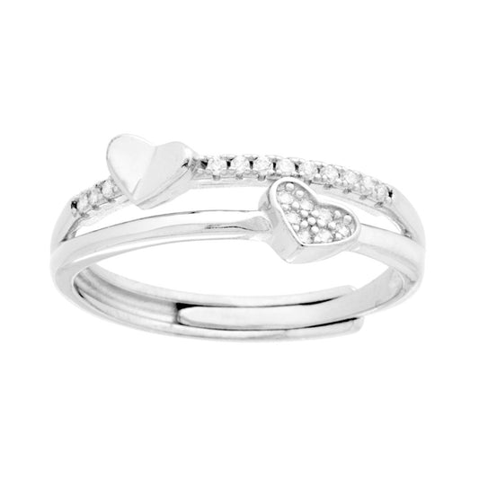 Anello Cuore Doppio Filo