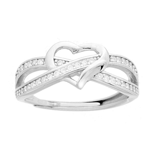 Anello Cuore Incrociato