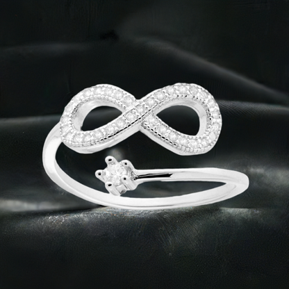 🌟 Anello Regolabile Argento Infinity🌟
