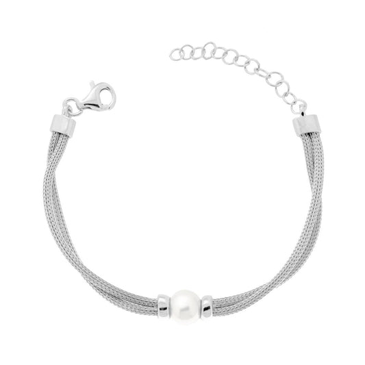 🌟 Bracciale Perla Bianca Argento 925 - Made in Italy 🌟
