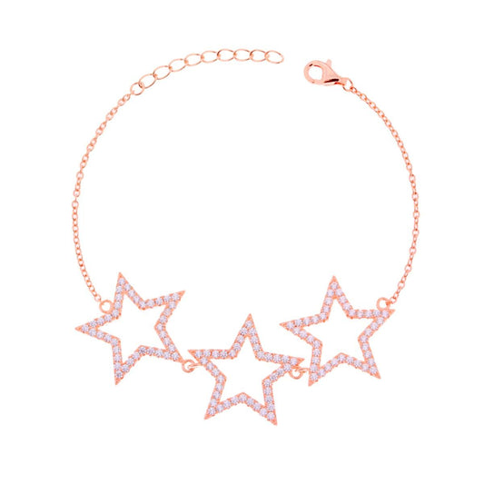 🌟 Bracciale Stelle e Zirconi Bianchi in Argento 925 🌟