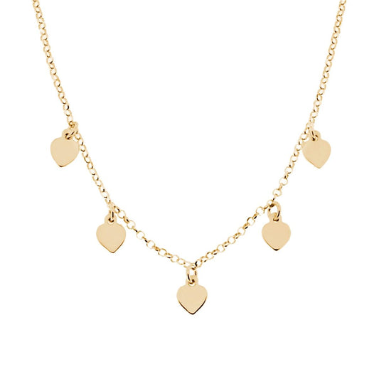 🌟 Collana 5 Cuori Argento - Made in Italy 🌟