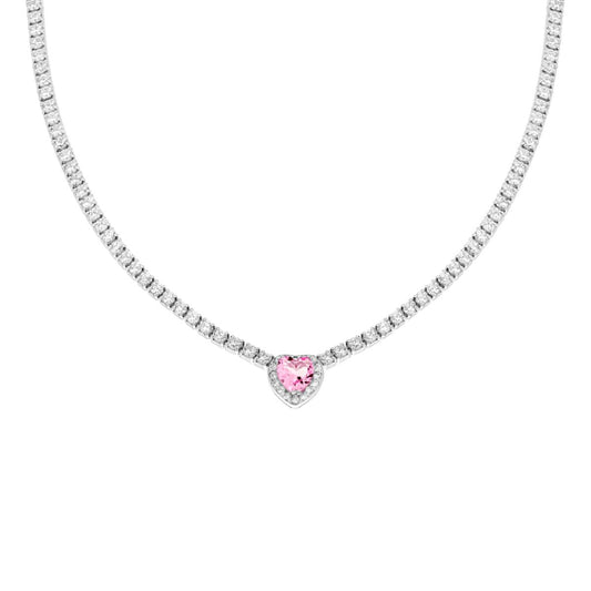 🌟 Collana Tennis Cuore Argento - Made in Italy 🌟