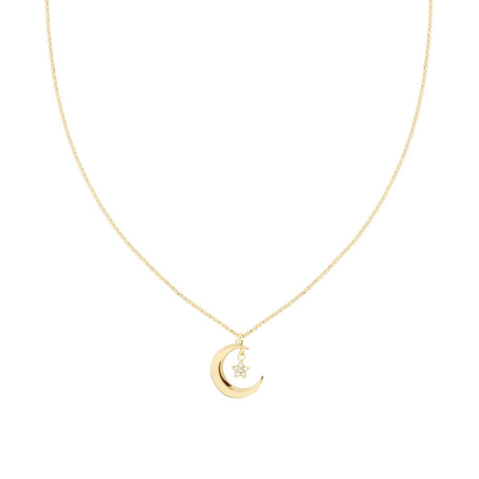 🌟 Collana con Luna e Stella Argento - Made in Italy 🌟