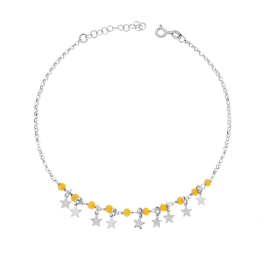 Cavigliera Argento Stelle Made in Italy