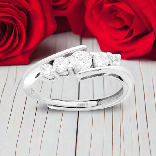 Anello Veretta Degrade Argento